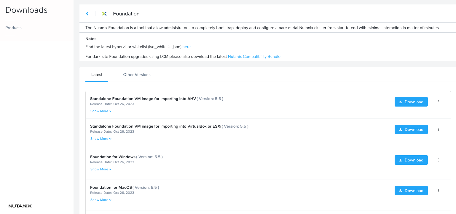 Foundation Downloads